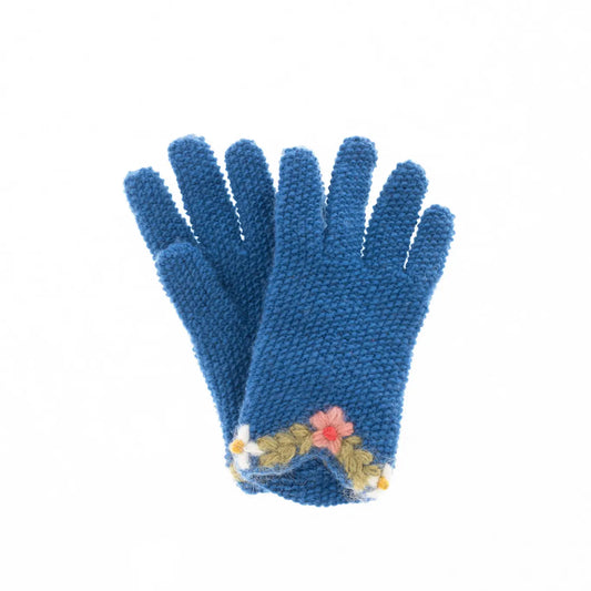 Blue Eleanor Gloves by French Knot
