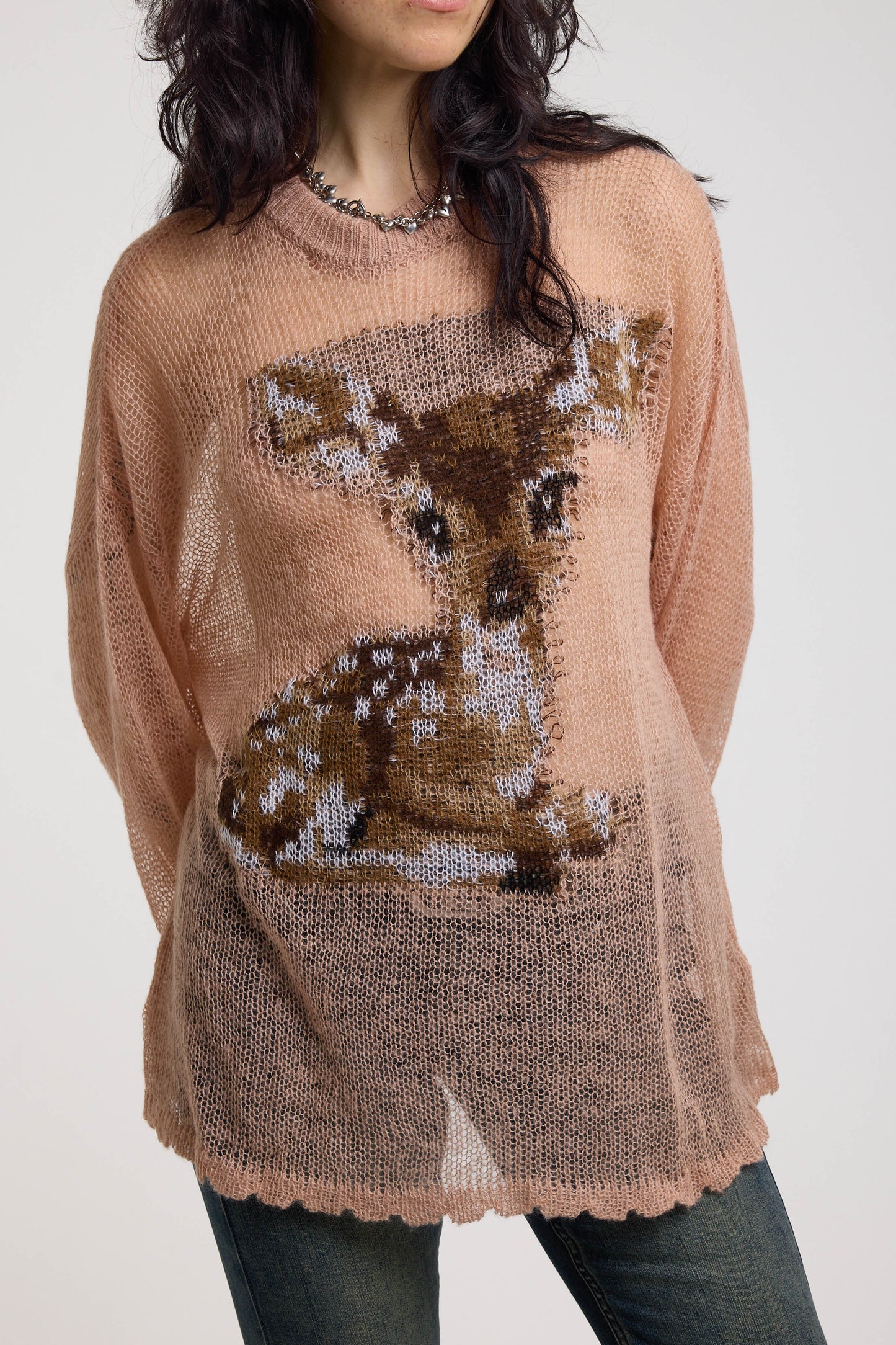 Blush Bambi Sheer Sweater by Ragged Priest