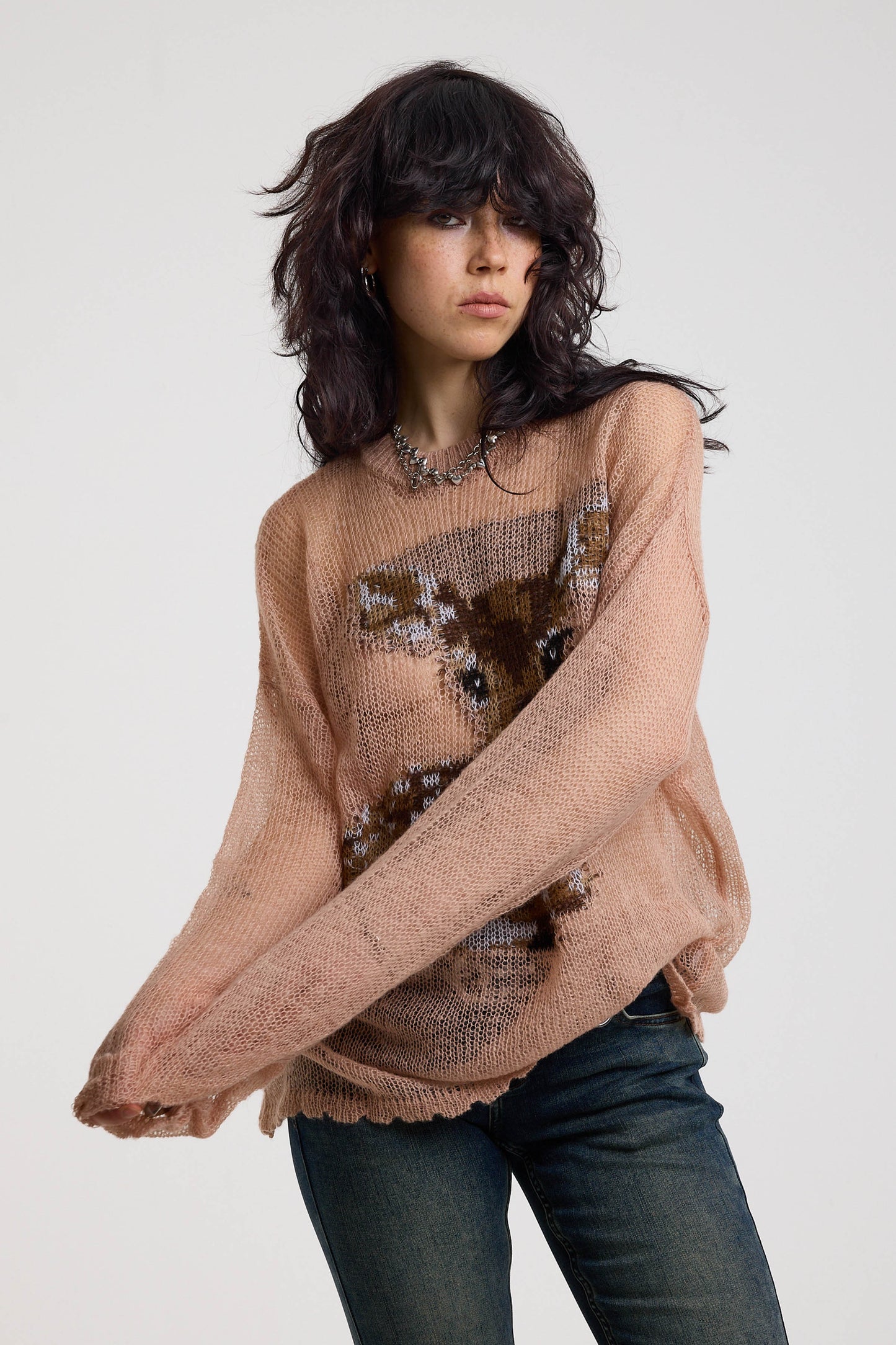 Blush Bambi Sheer Sweater by Ragged Priest