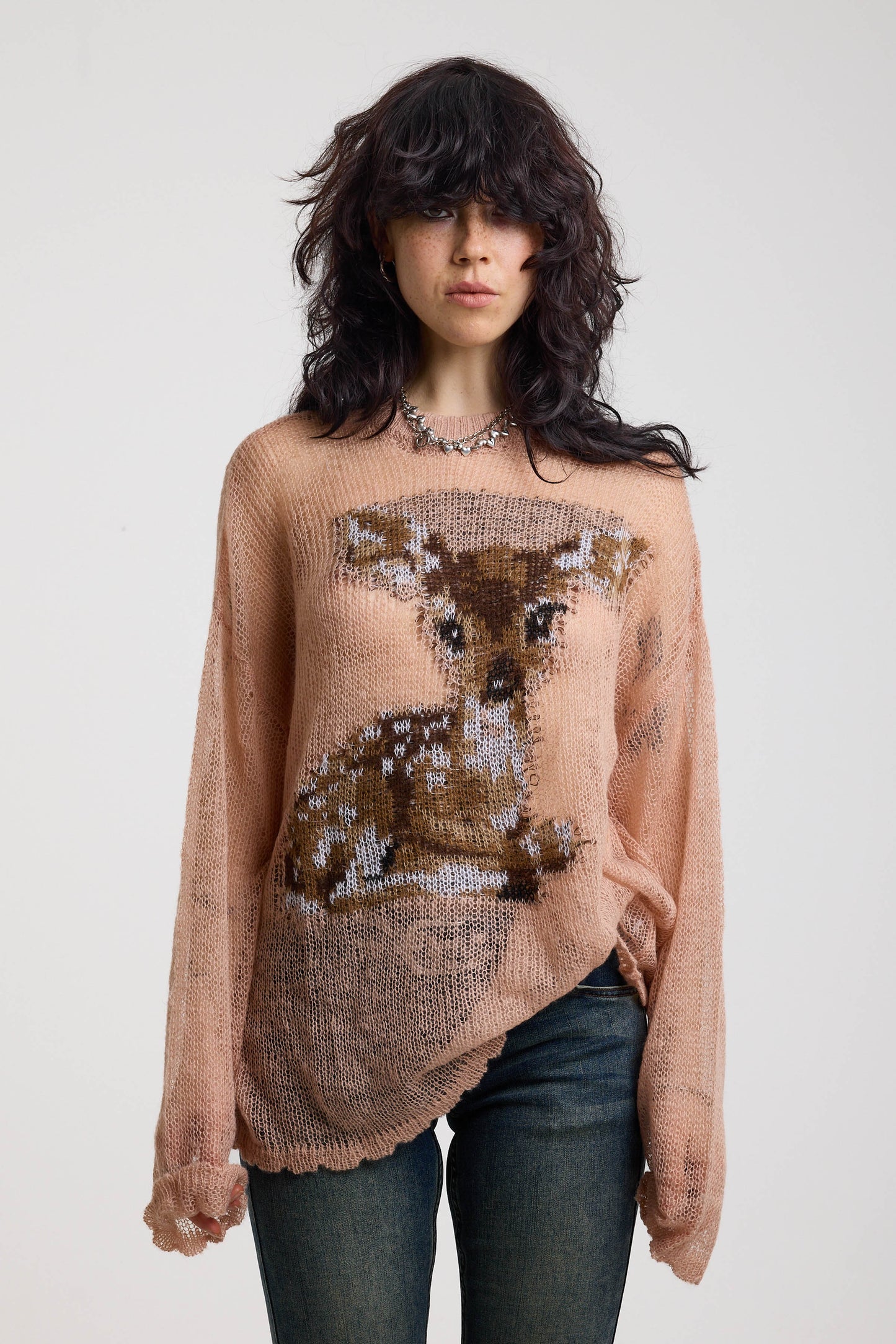 Blush Bambi Sheer Sweater by Ragged Priest