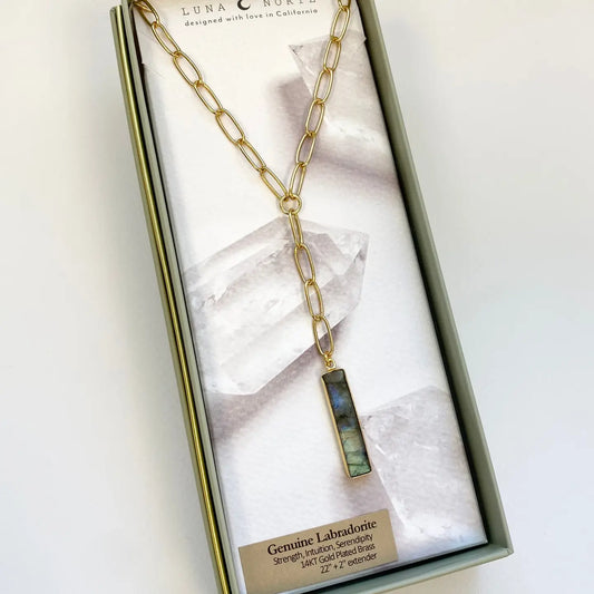 Labradorite Boardwalk Lariat Necklace