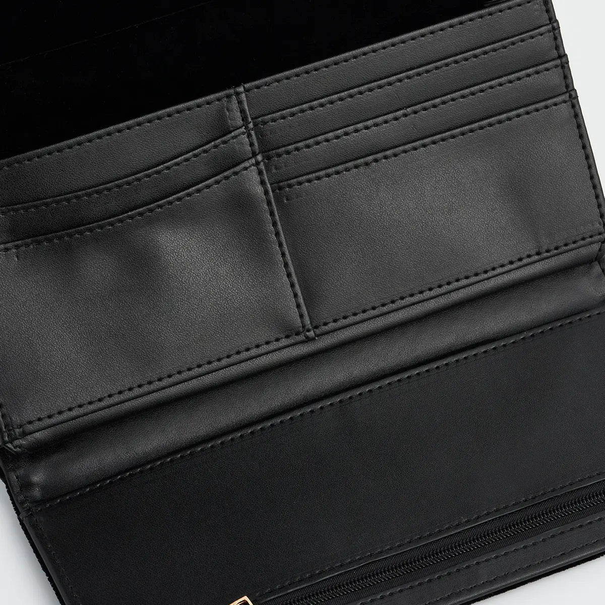Botanical Black Velvet Embroidered Wallet by Fable England