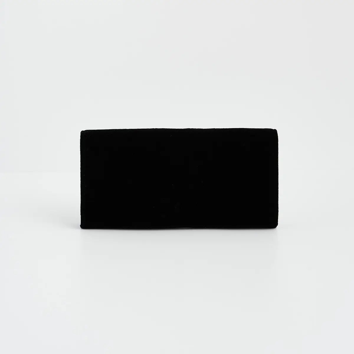 Botanical Black Velvet Embroidered Wallet by Fable England