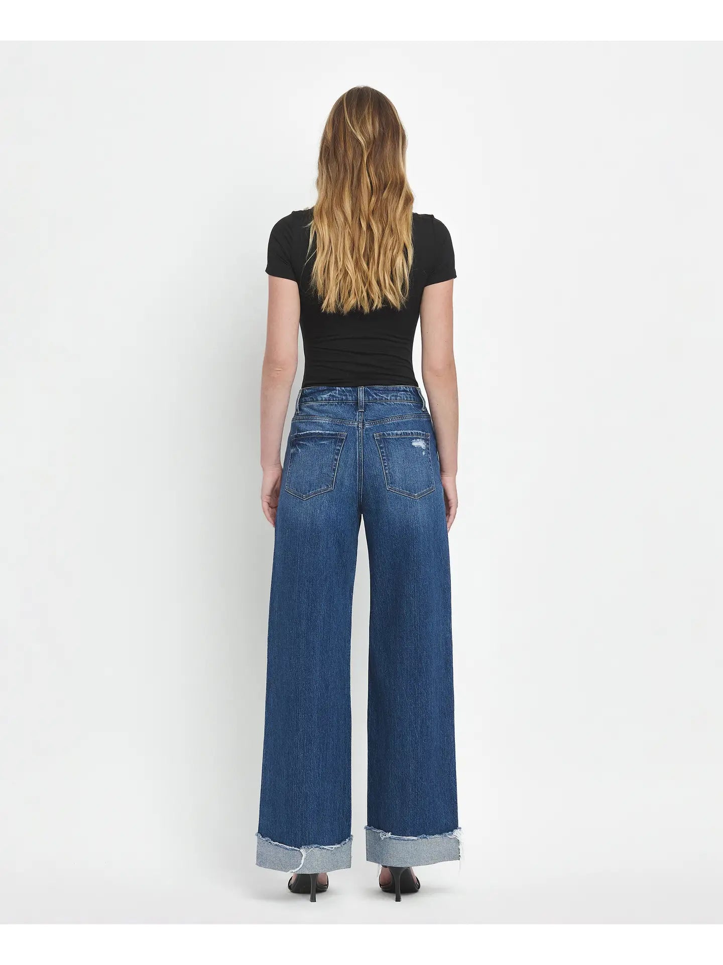 Brilliance Super High Rise Cuffed Baggy Wide Leg Jeans