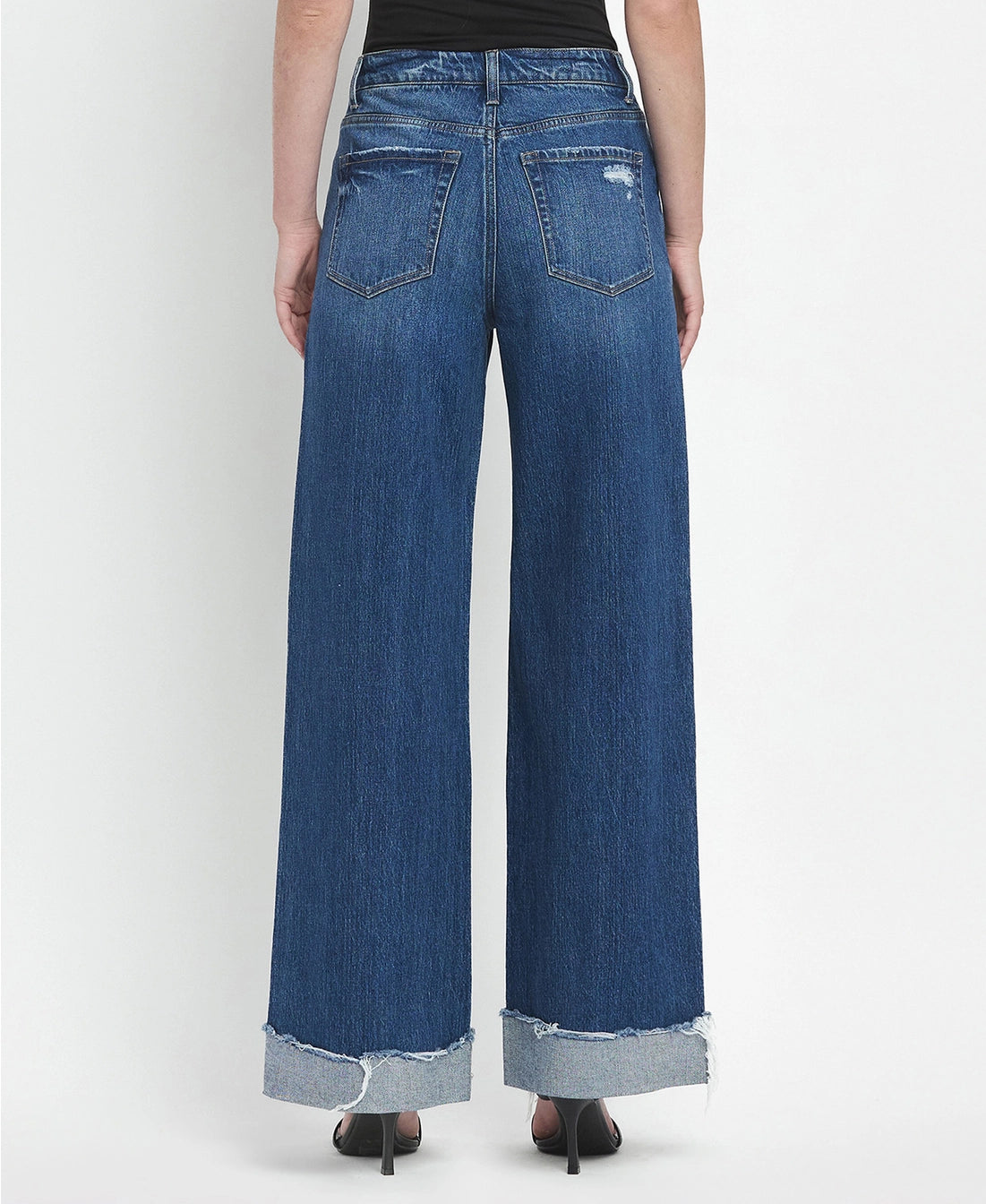 Brilliance Super High Rise Cuffed Baggy Wide Leg Jeans