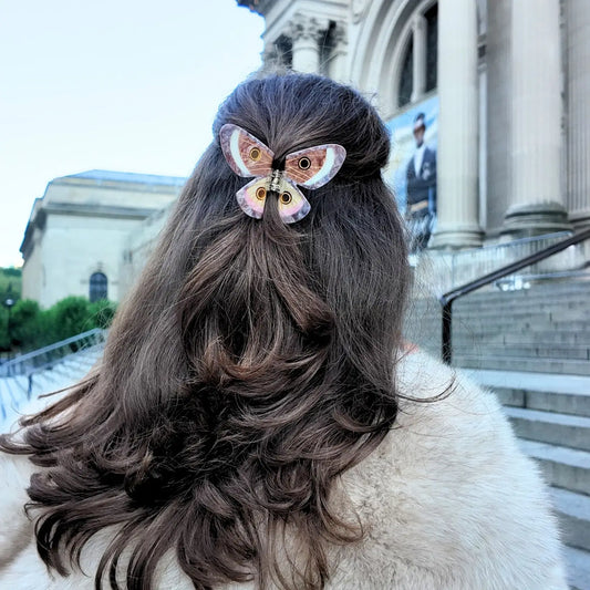 Brown Emperor Silk Moth Claw Hair Clip