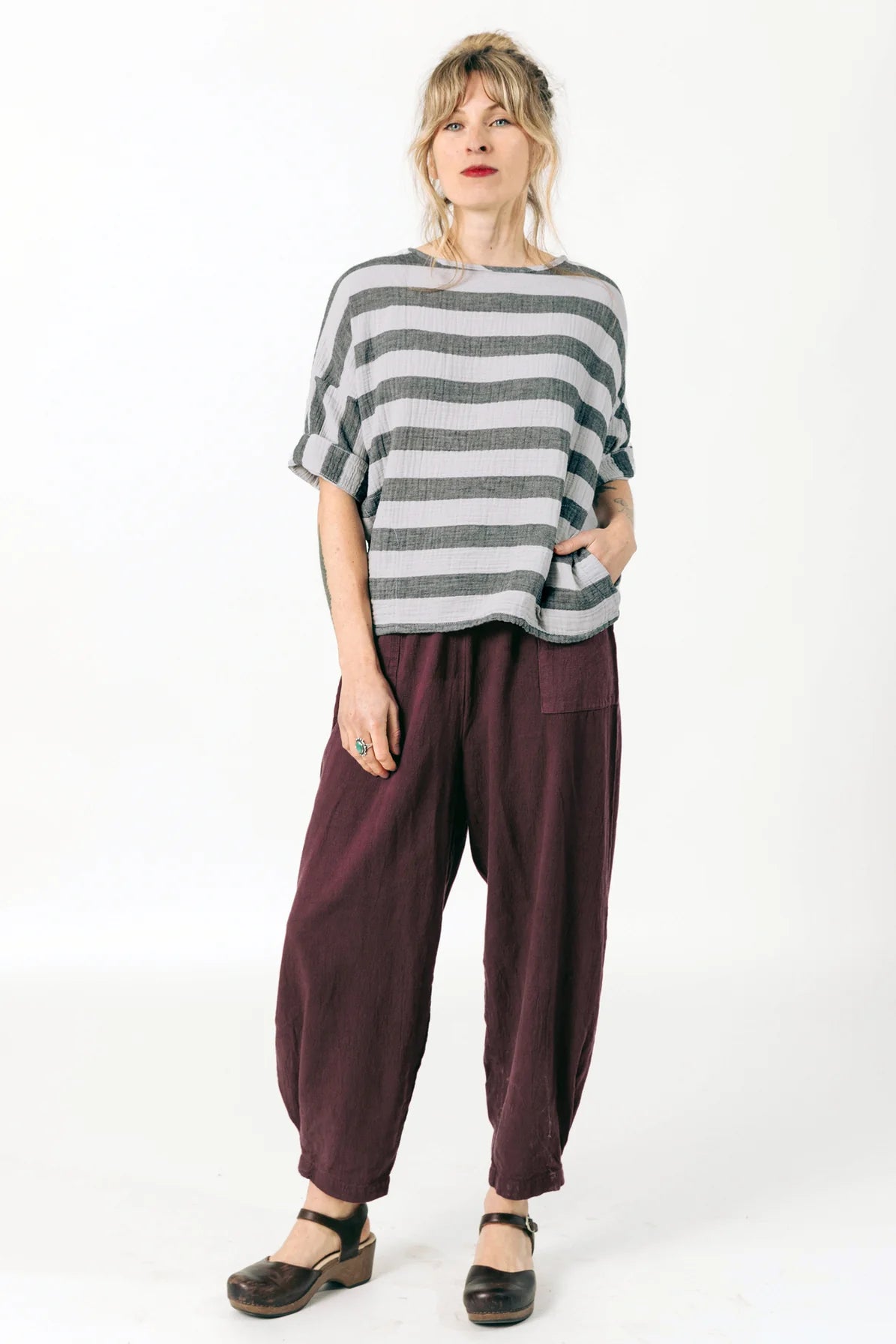Burgundy Cadence Pant by Curator SF