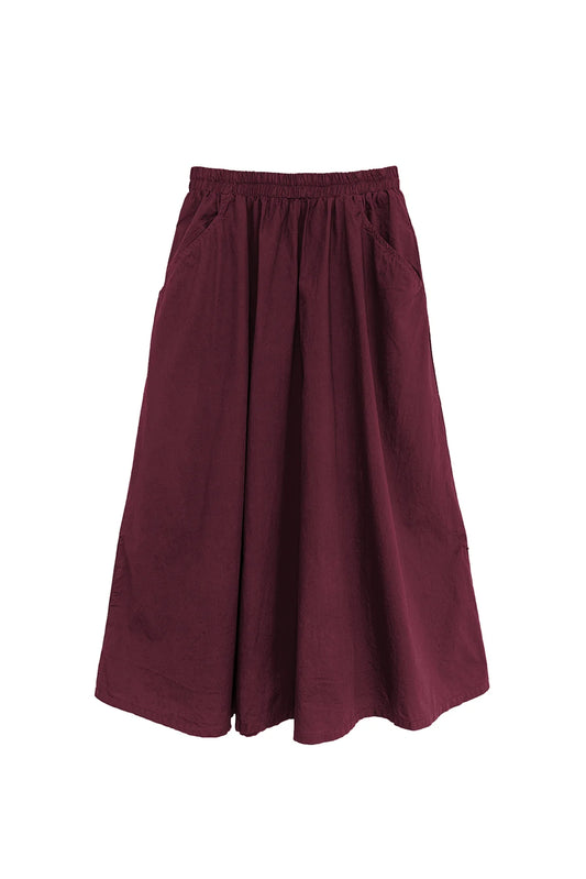 Burgundy Fawn Skirt by Curator SF