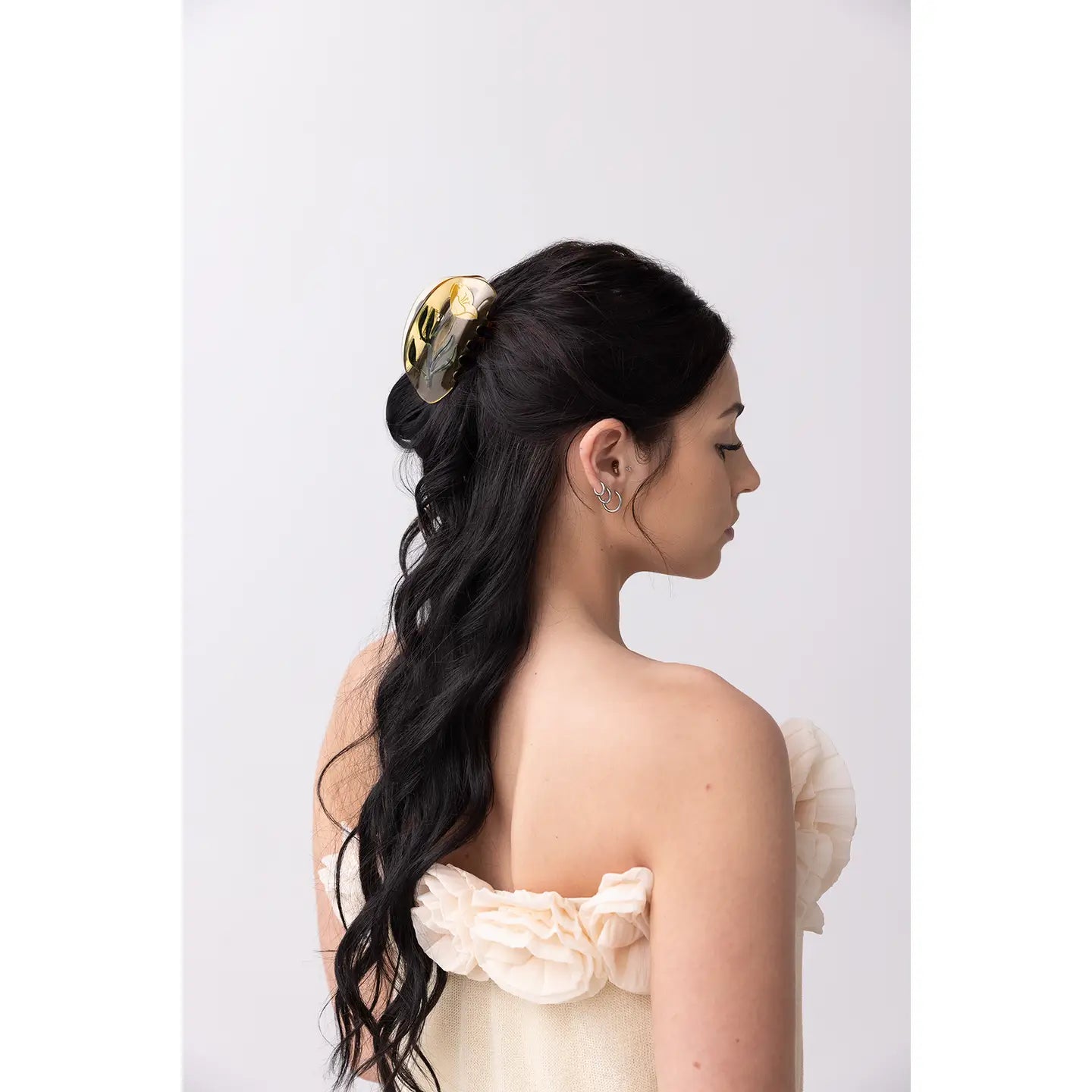Buttercup Wild Flower Hair Claw Clip in Clear Yellow