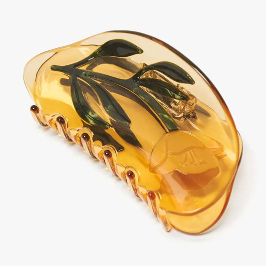 Buttercup Wild Flower Hair Claw Clip in Clear Yellow