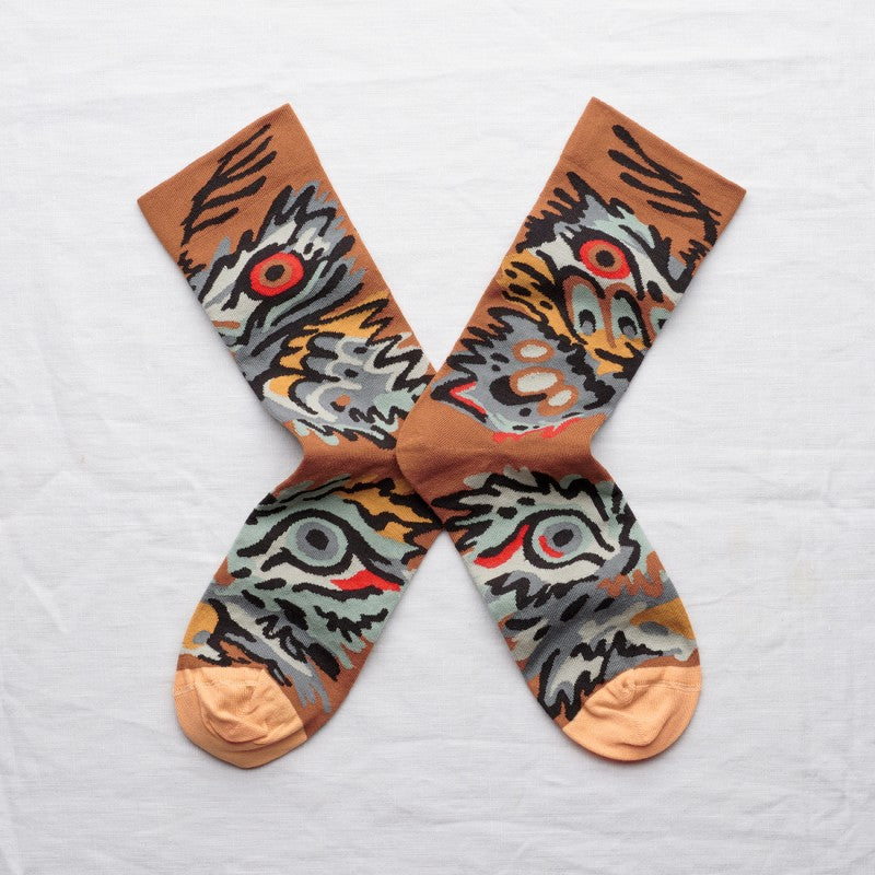 Butterfly Caramel Socks