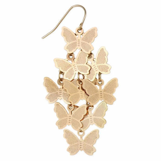 Gold Butterfly Flurry Earrings