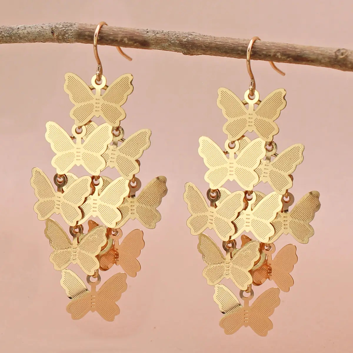 Gold Butterfly Flurry Earrings