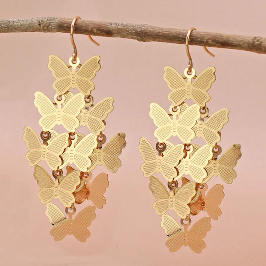 Gold Butterfly Flurry Earrings