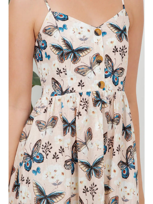 Butterfly Print Cami Dress