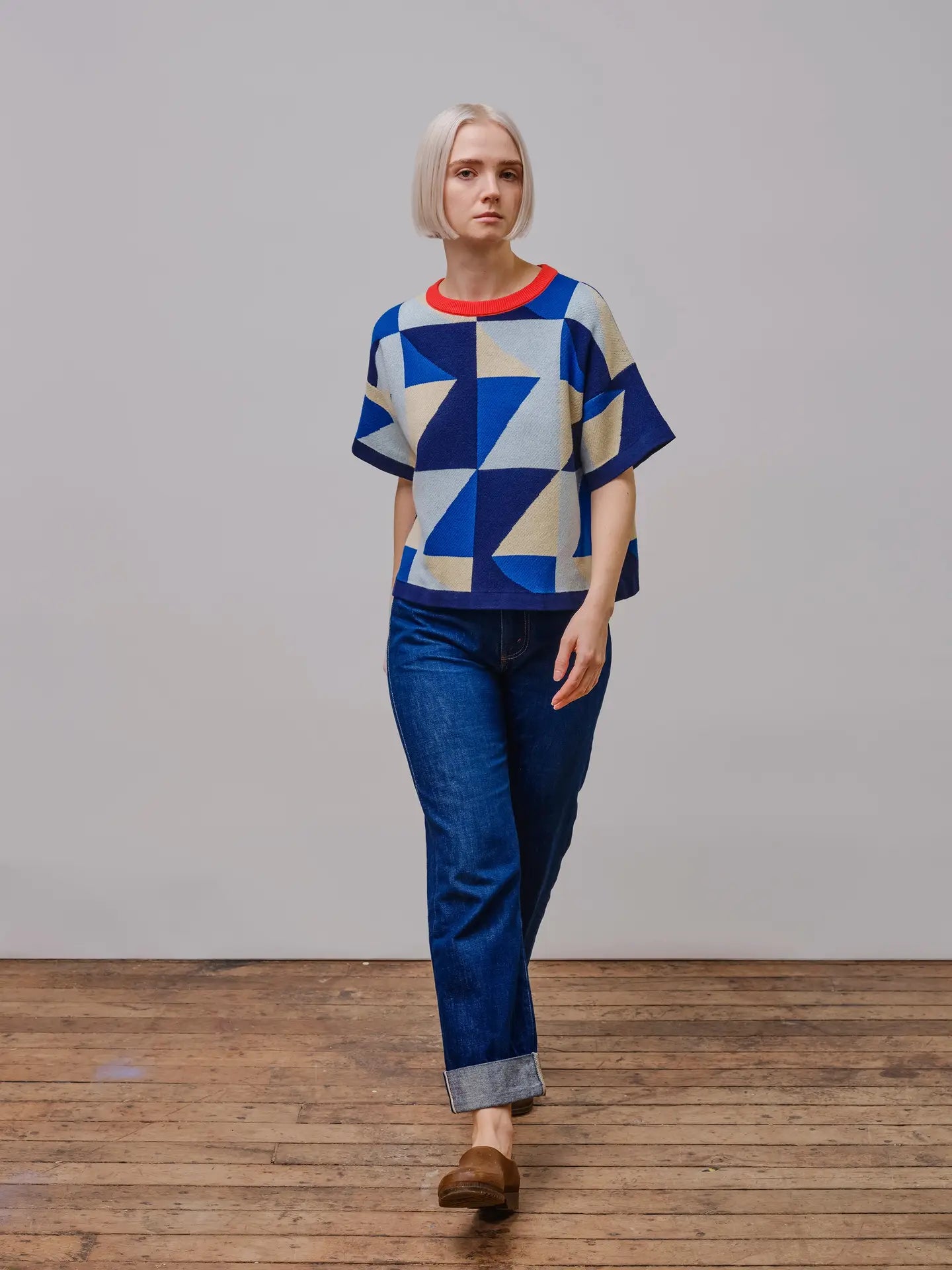 Calder Sweater Tee - Jacaranda by The Endery