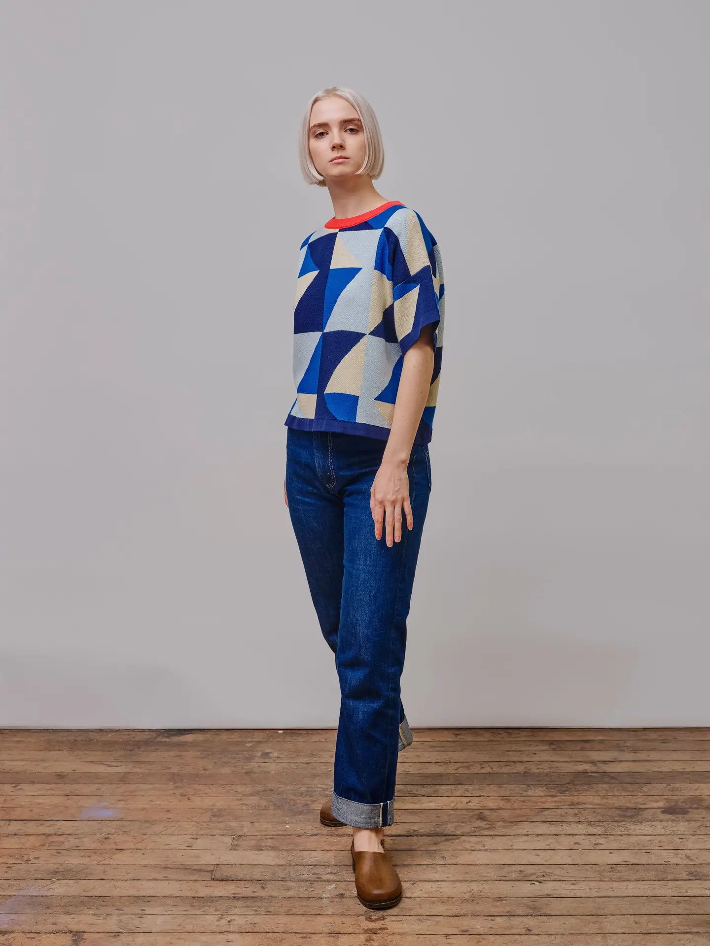 Calder Sweater Tee - Jacaranda by The Endery