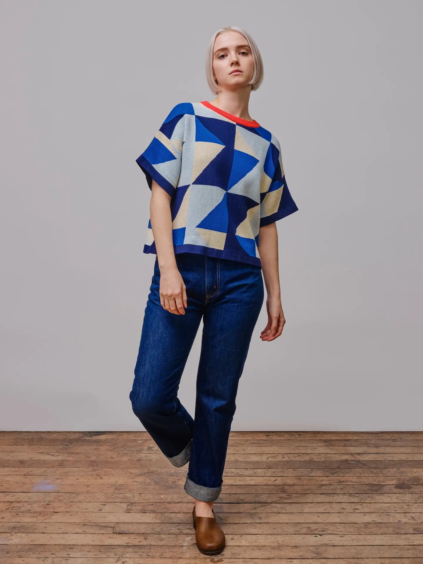 Calder Sweater Tee - Jacaranda by The Endery