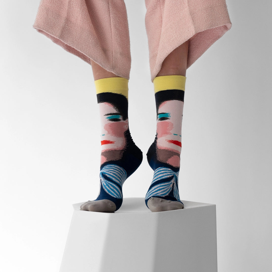 Face Socks in Canary