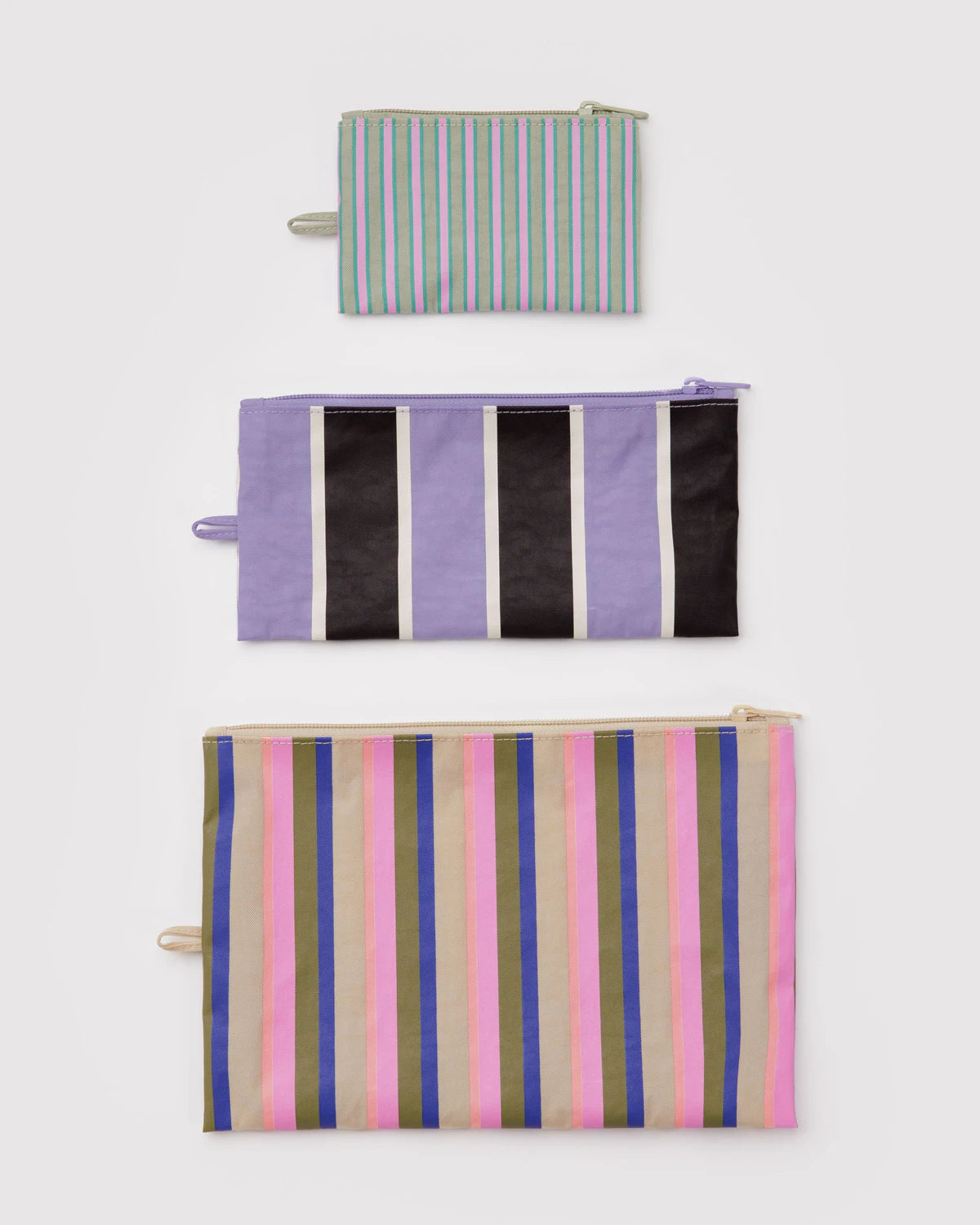 Candy Shop Stripes Flat Pouch Set by Baggu