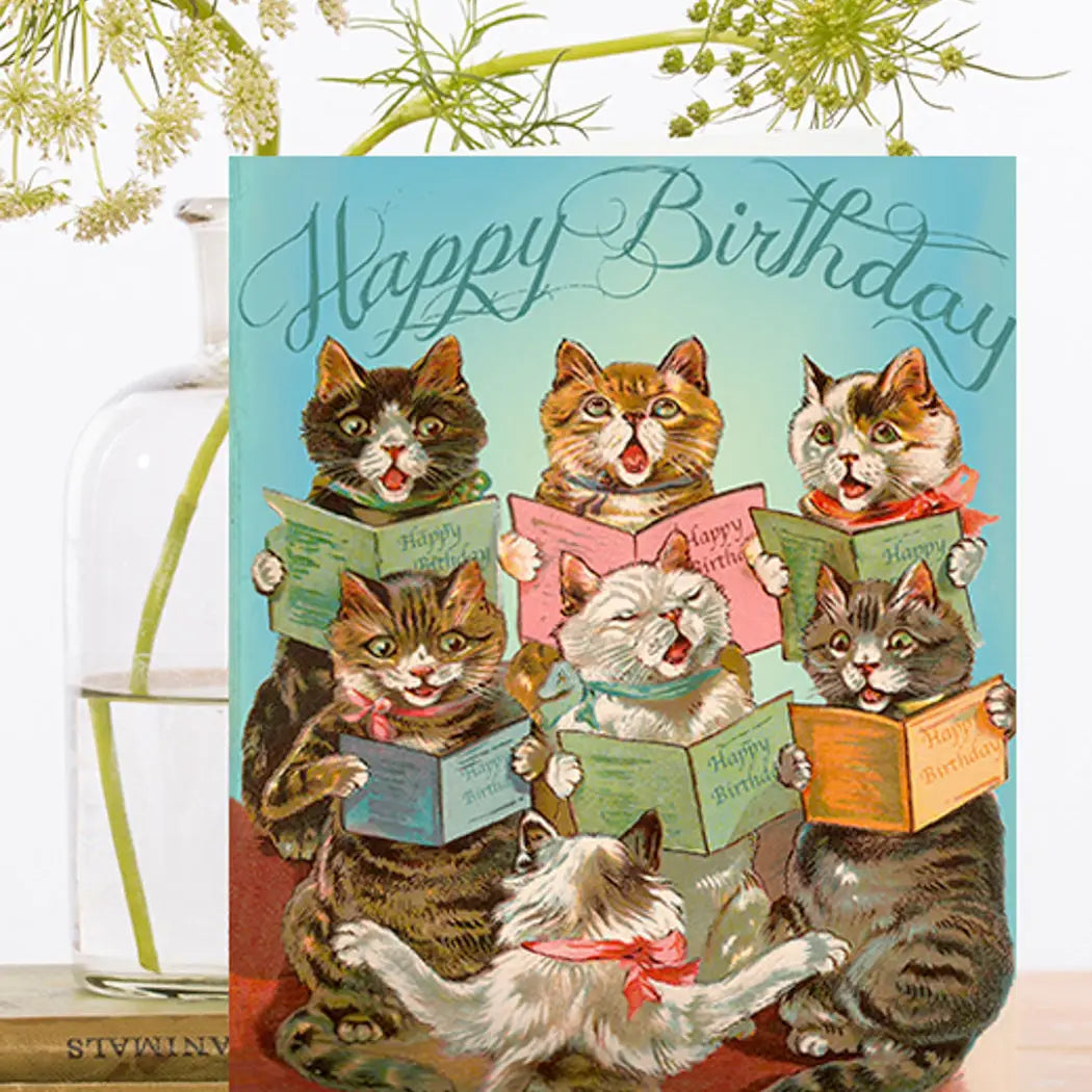 Cat Choir Birthday Card