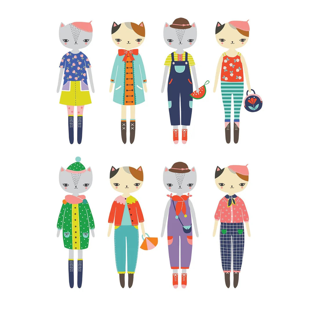 Cat Fashion Magnetic Dress-up