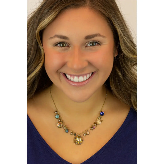 Celestial Bodies Crystal Galaxy Necklace