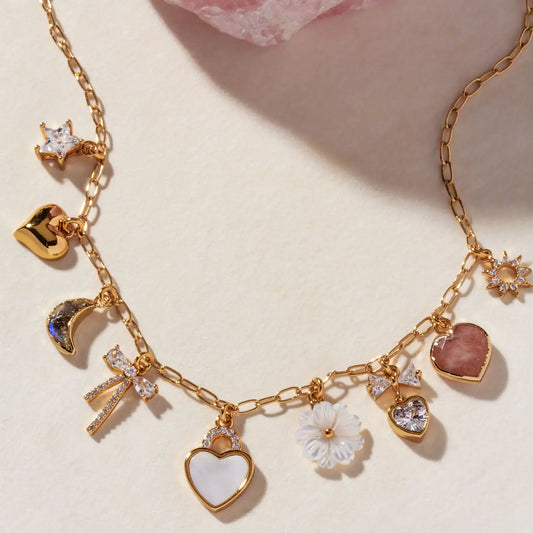 Celestial Petals Charm Necklace