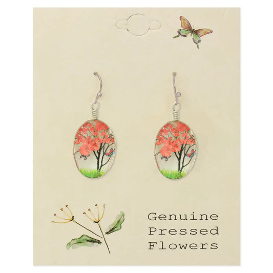 Cherry Blossoms Dried Flower Earrings