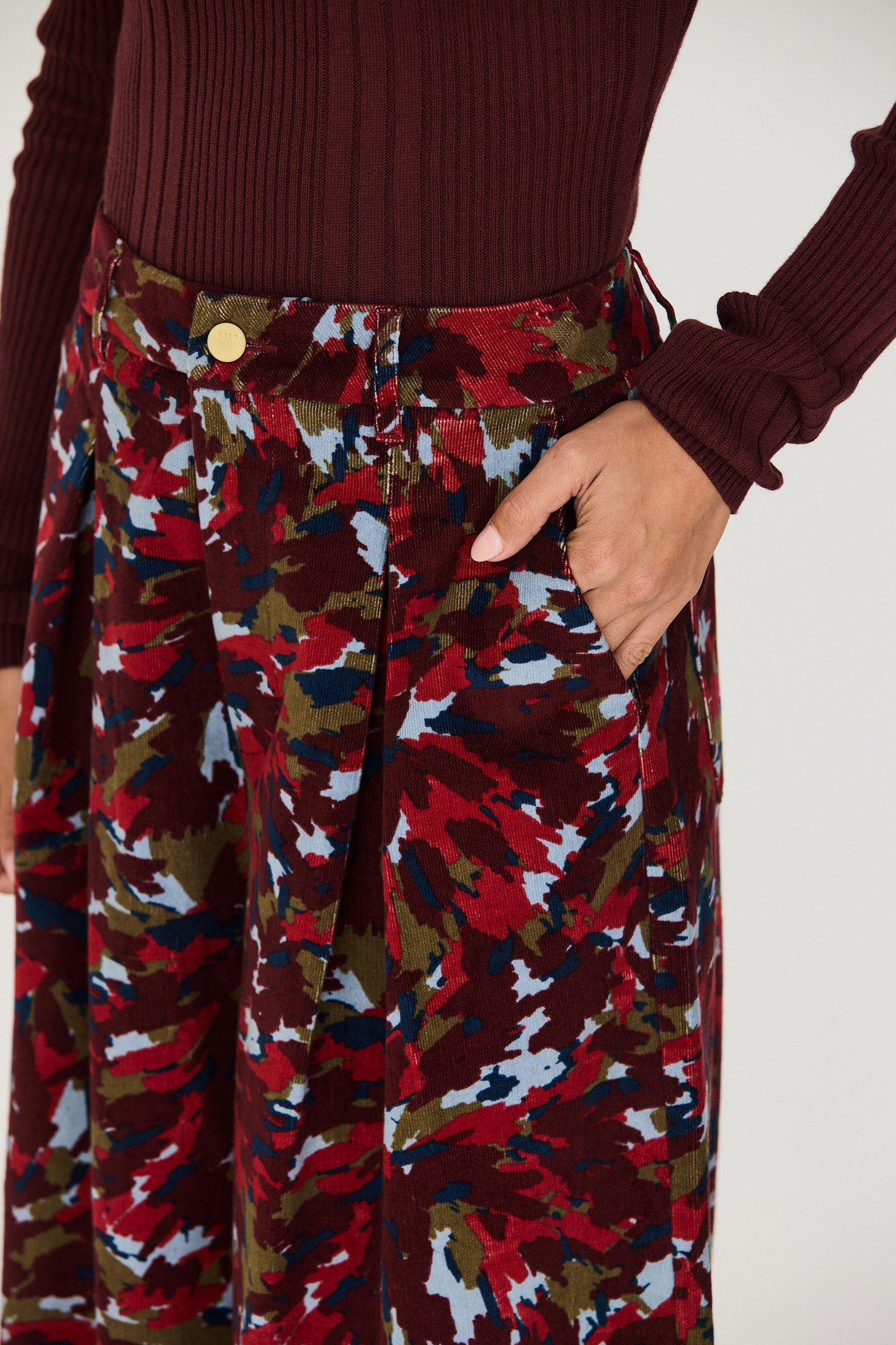 Chocolate Camo Kenare Trouser by SKFK
