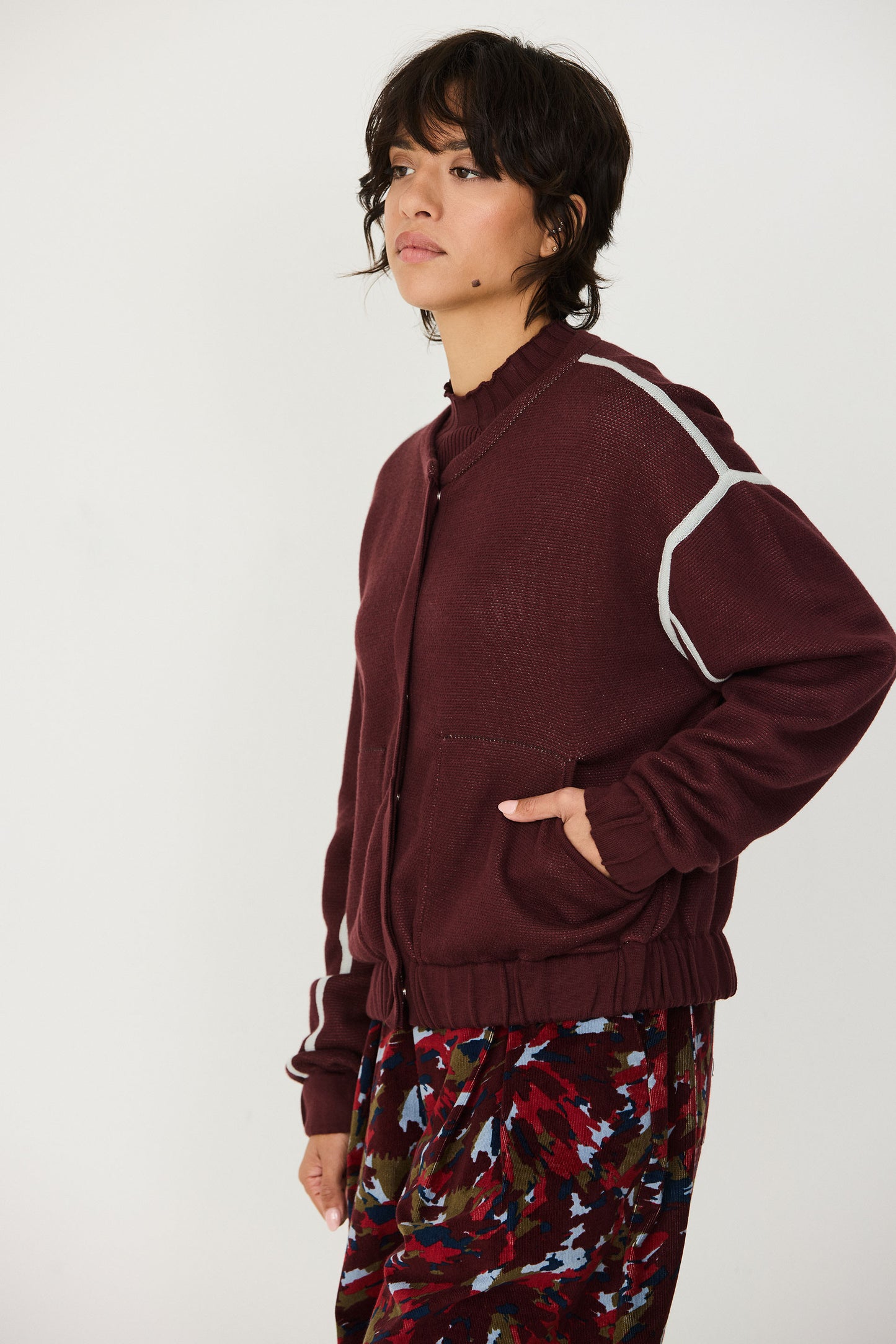 Chocolate Pixel Rose Galar Sweater by SKFK