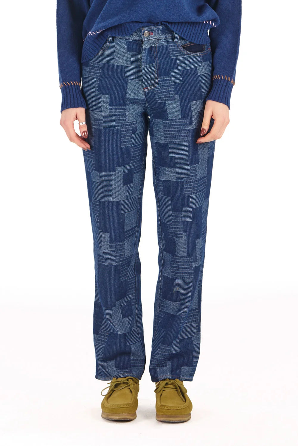 Ciara Artisanal Denim Trousers by Komodo