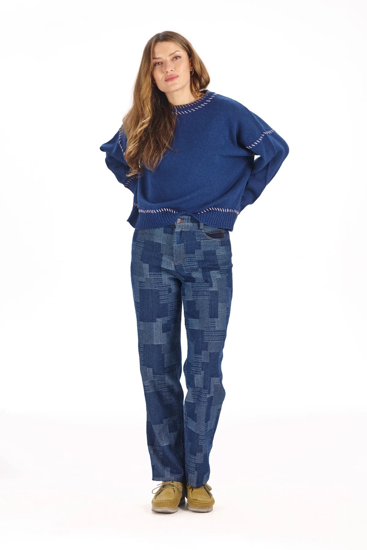 Ciara Artisanal Denim Trousers by Komodo