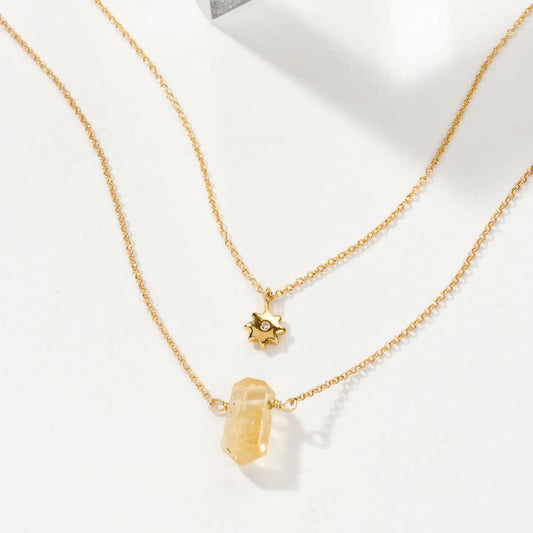 Citrine Sol Necklace Set