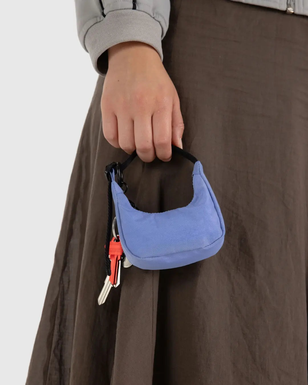 Cornflower Crescent Baggu Bag Charm