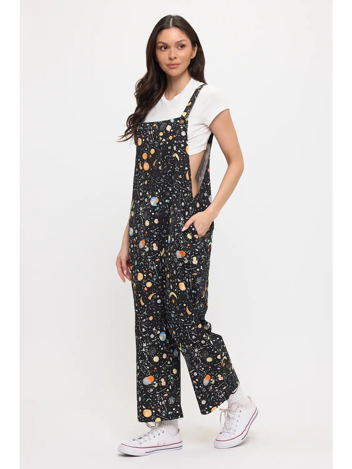 Cosmic Galaxy Print Overalls