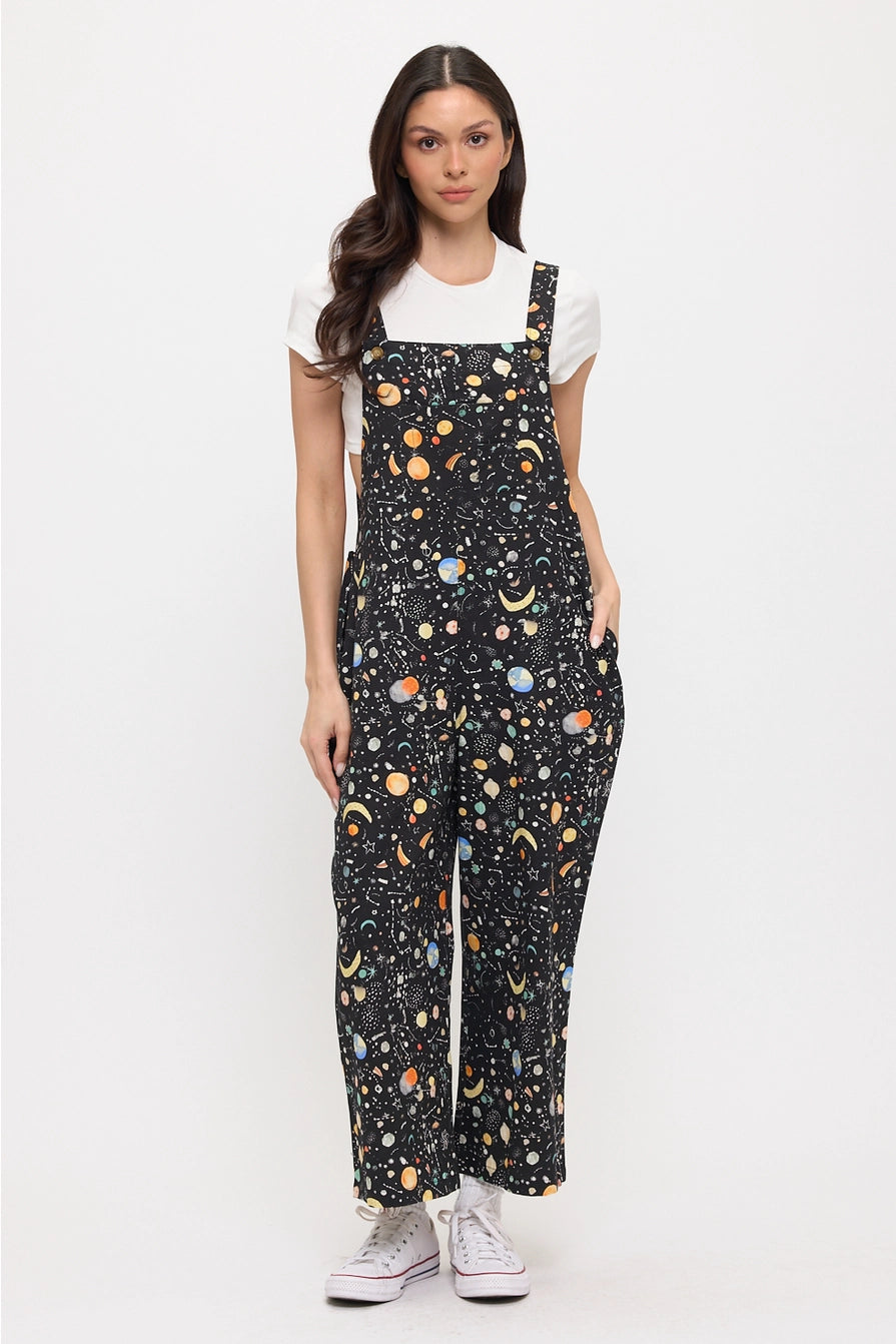 Cosmic Galaxy Print Overalls