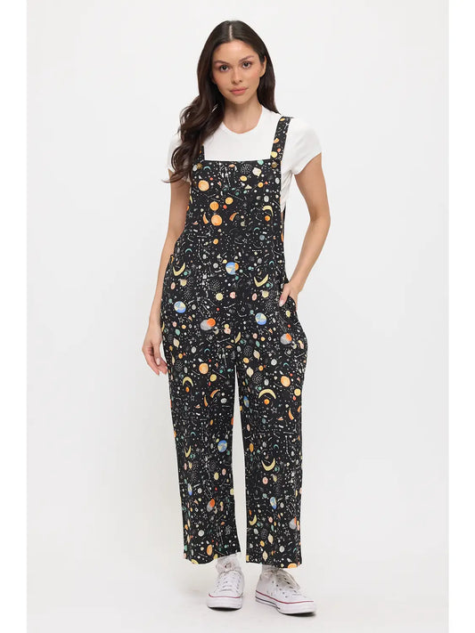 Cosmic Galaxy Print Overalls