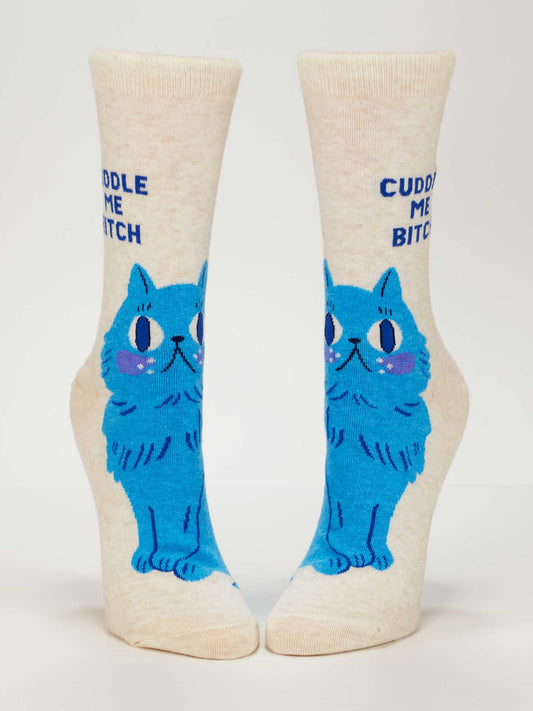 Cuddle Me Bitch Crew Socks by Blue Q