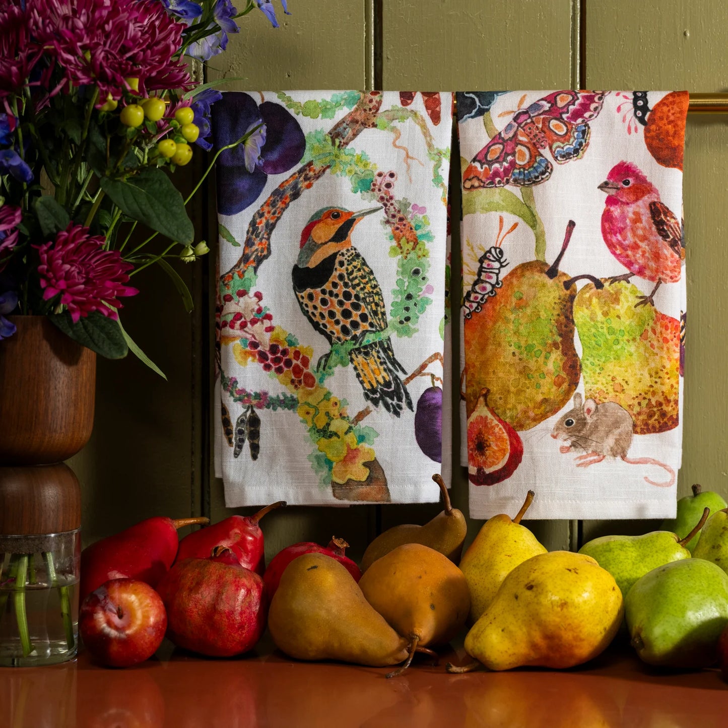 Curly Locust Tea Towel by Betsy St. Clair