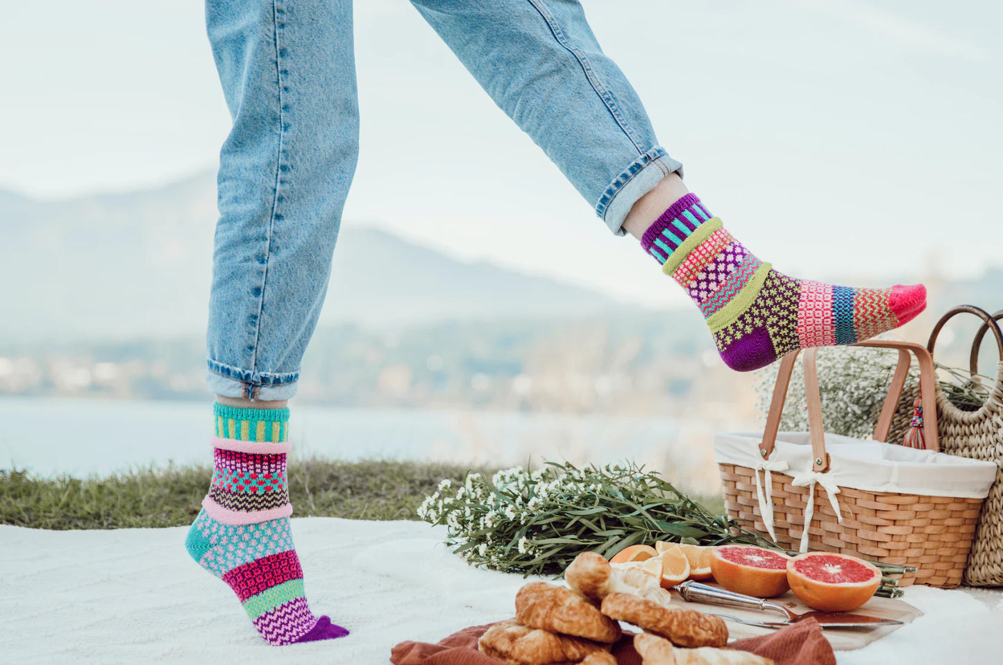 Dahlia Crew Socks by Solmate Socks