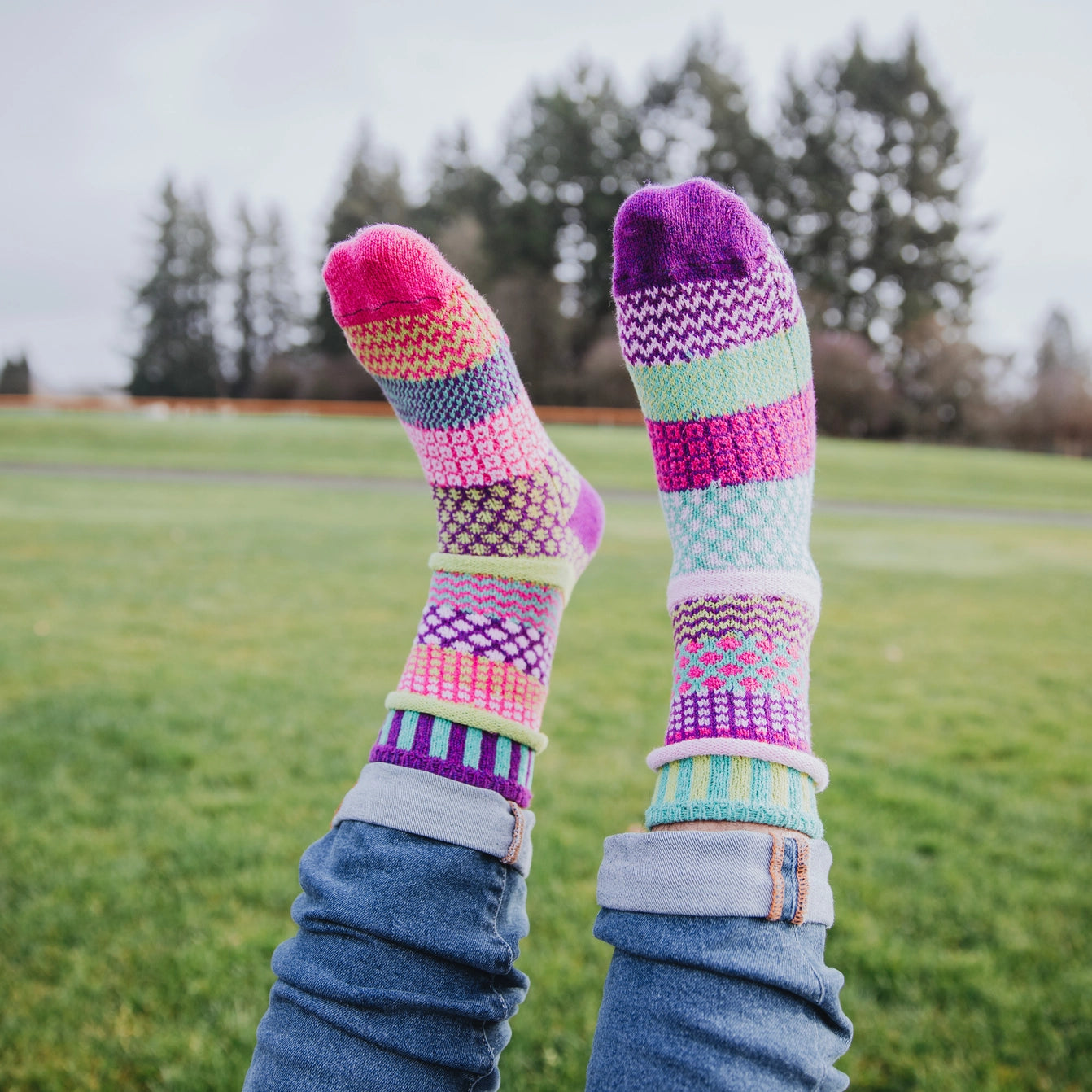 Dahlia Crew Socks by Solmate Socks
