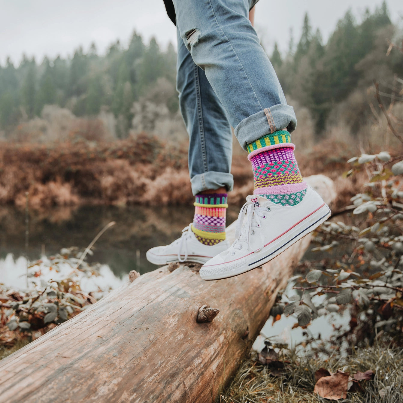 Dahlia Crew Socks by Solmate Socks