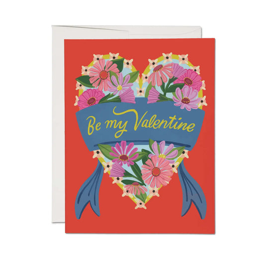 Daisy Heart Valentine Greeting Card