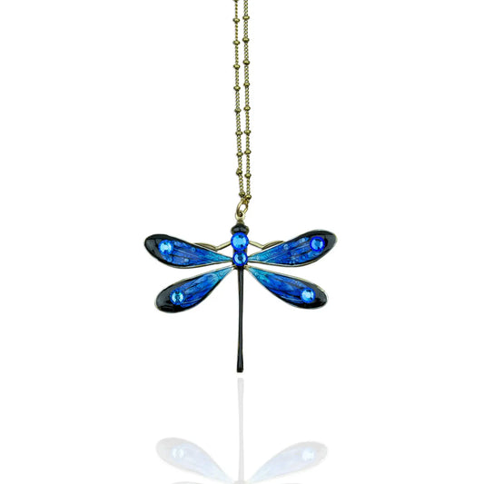 Daphne Crystal Dragonfly Necklace