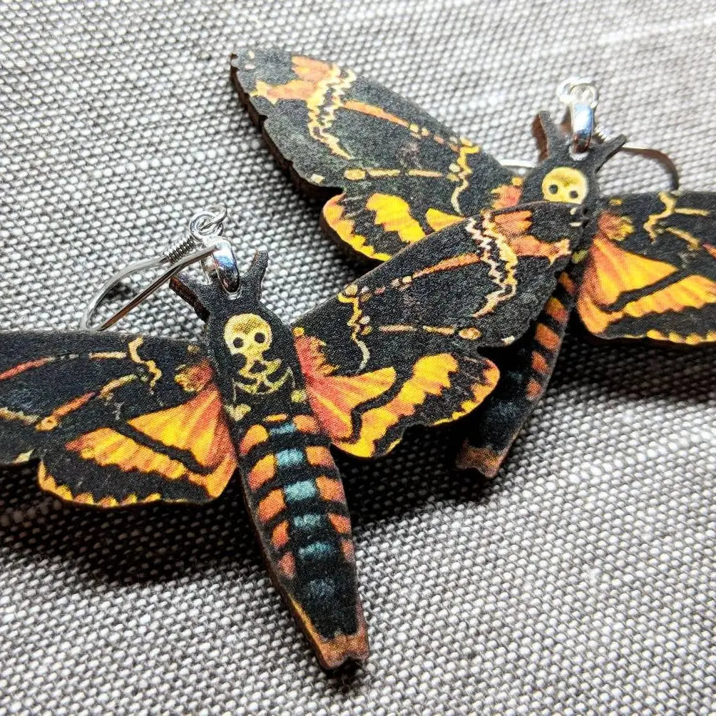 Death's Head Moth Earrings