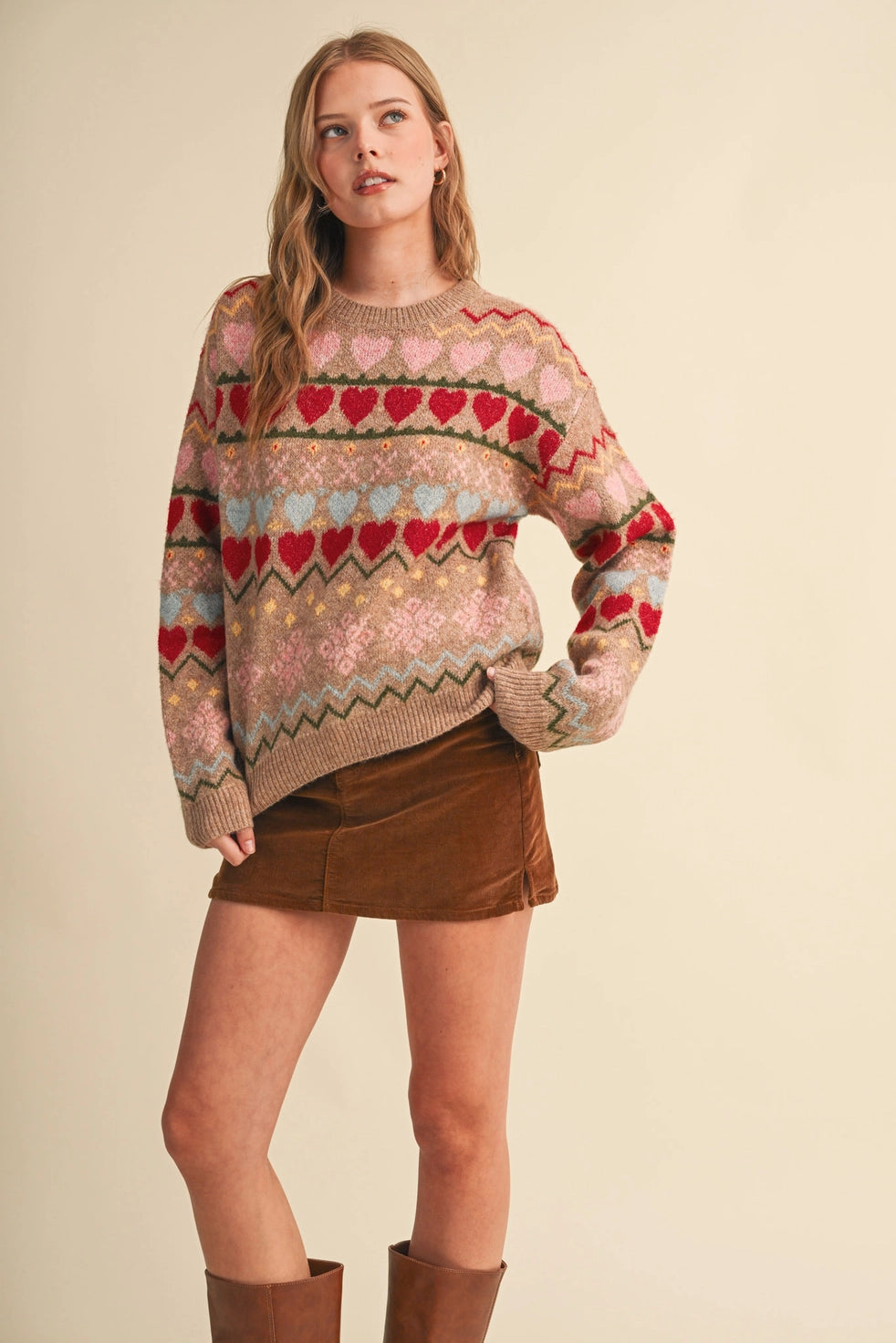Desert Mix Heart Sweater