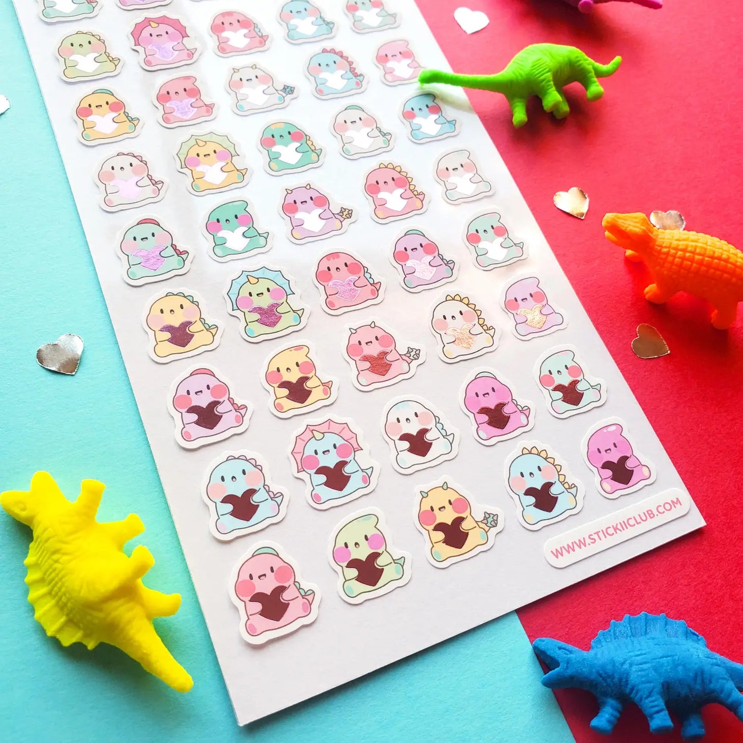 Dinosaur Love Sticker Sheet
