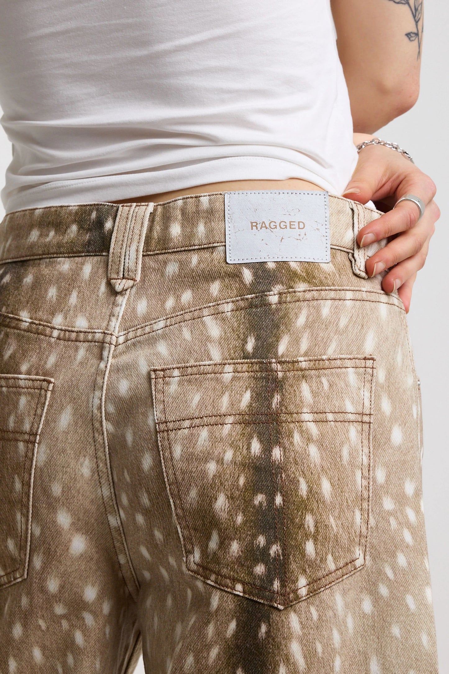 Doe Fawn Print Jorts by Ragged Priest