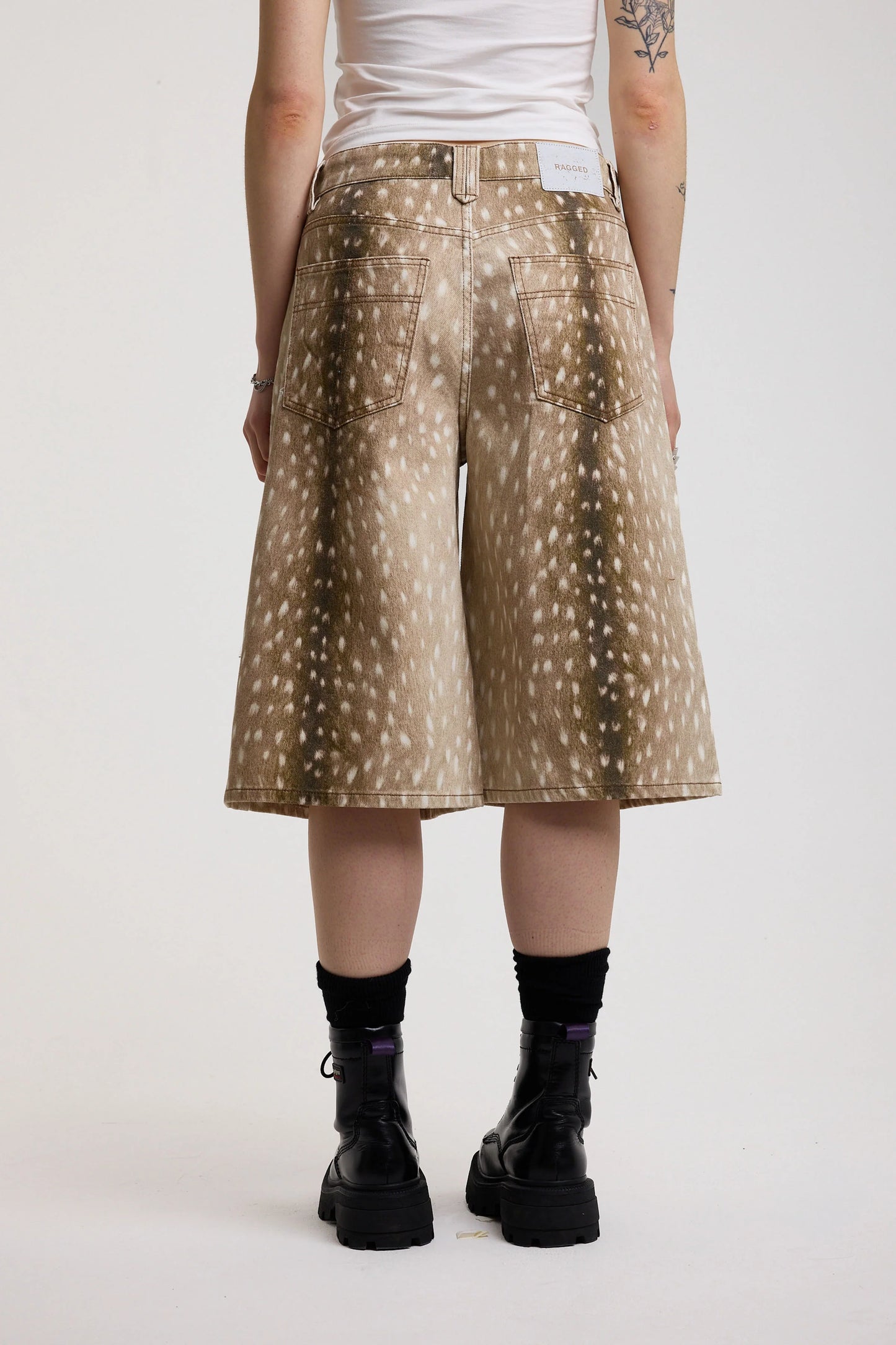 Doe Fawn Print Jorts by Ragged Priest